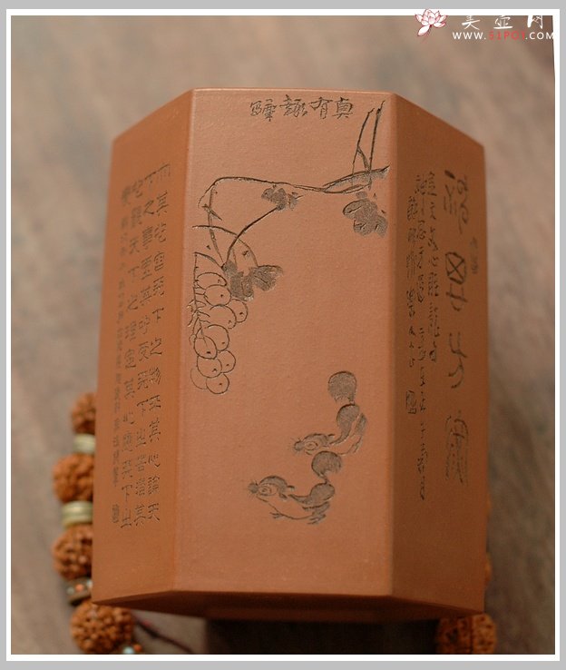 紫砂壶图片：重器欣赏 周定华制作，谭泉海、鲍志强、毛国强刻绘 - 美壶网