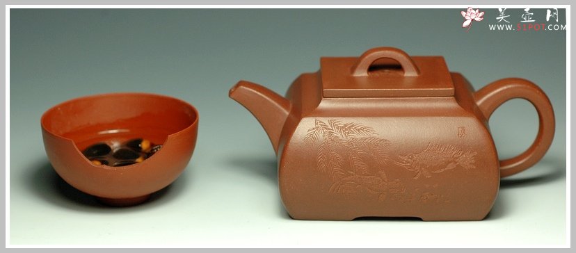 紫砂壶图片：养莲.引鱼 - 美壶网