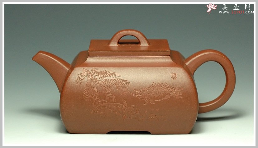 紫砂壶图片：养莲.引鱼 - 美壶网