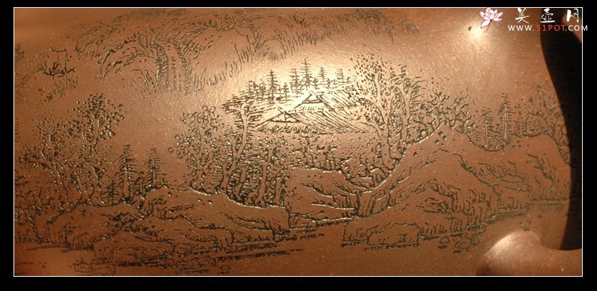 紫砂壶图片：明察秋毫，游山观水 -仿古 - 美壶网