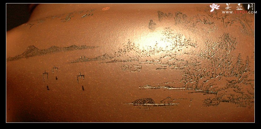 紫砂壶图片：明察秋毫，游山观水 -仿古 - 美壶网