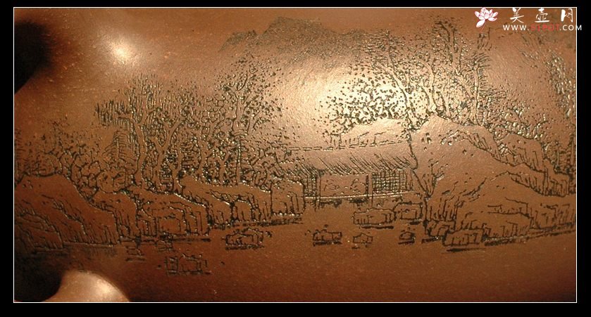 紫砂壶图片：明察秋毫，游山观水 -仿古 - 美壶网