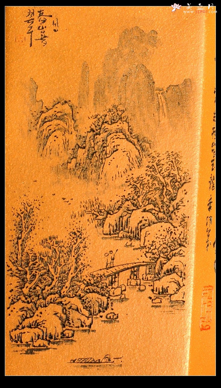 紫砂壶图片：明察秋毫，游山观水 -仿古 - 美壶网