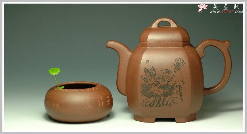 紫砂壶图片：婀娜多姿的小草~~ - 美壶网