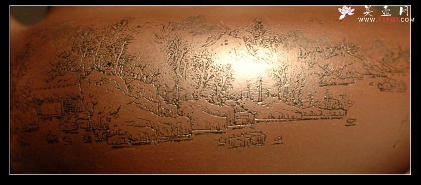 紫砂壶图片：明察秋毫，游山观水 -仿古 - 美壶网