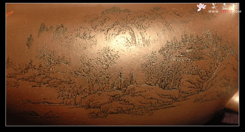 紫砂壶图片：明察秋毫，游山观水 -仿古 - 美壶网