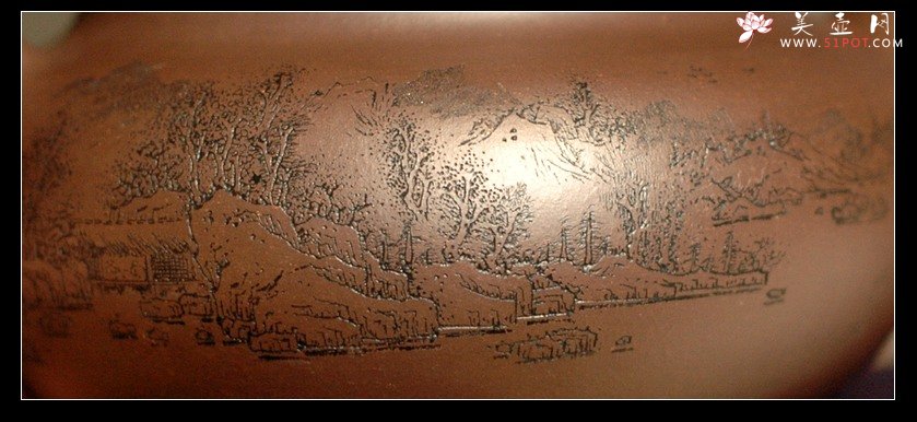 紫砂壶图片：明察秋毫，游山观水 -仿古 - 美壶网