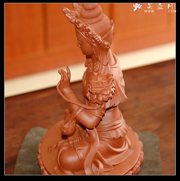 紫砂壶图片：新春将至，文殊菩萨送吉祥 - 美壶网