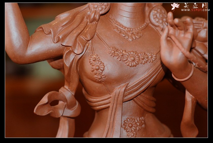 紫砂壶图片：新春将至，文殊菩萨送吉祥 - 美壶网