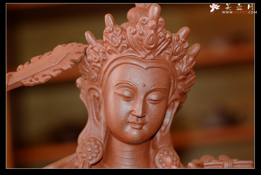 紫砂壶图片：新春将至，文殊菩萨送吉祥 - 美壶网