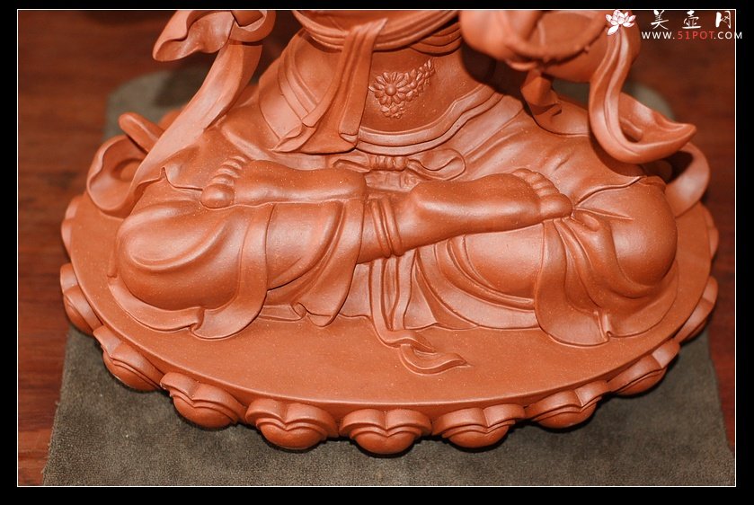 紫砂壶图片：新春将至，文殊菩萨送吉祥 - 美壶网