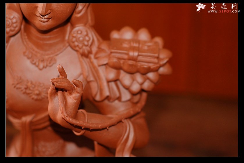 紫砂壶图片：新春将至，文殊菩萨送吉祥 - 美壶网