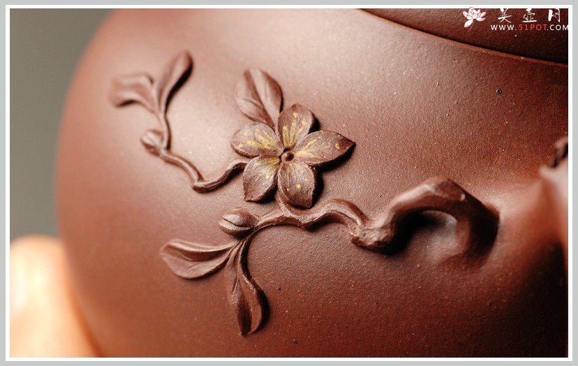 紫砂壶图片：踏秋寻花 - 美壶网