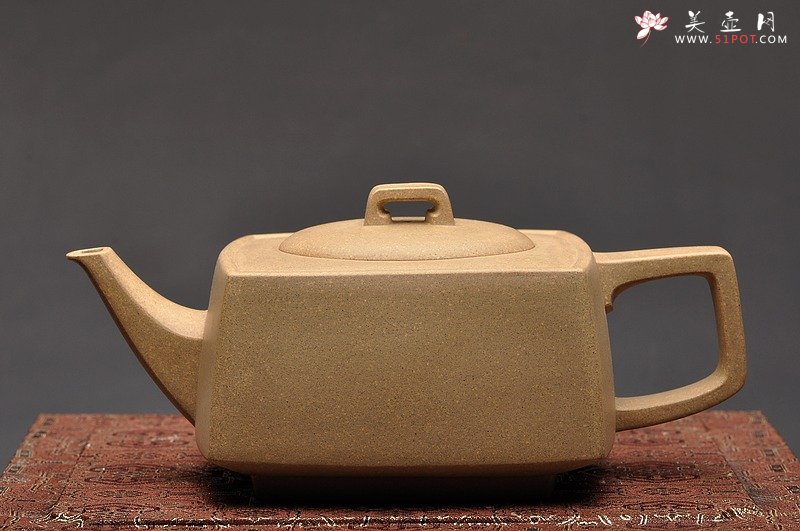 紫砂壶图片：许学军砂四方双飞 欣赏 - 美壶网