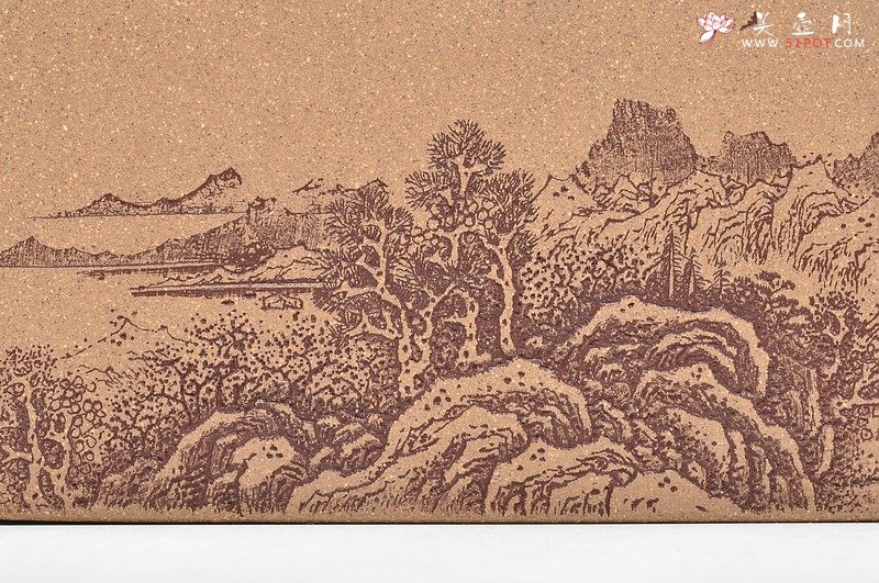 紫砂壶图片：李彦雄最新力作 八方水洗 通景山水 - 美壶网