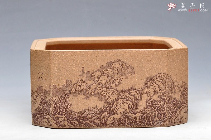 紫砂壶图片：李彦雄最新力作 八方水洗 通景山水 - 美壶网