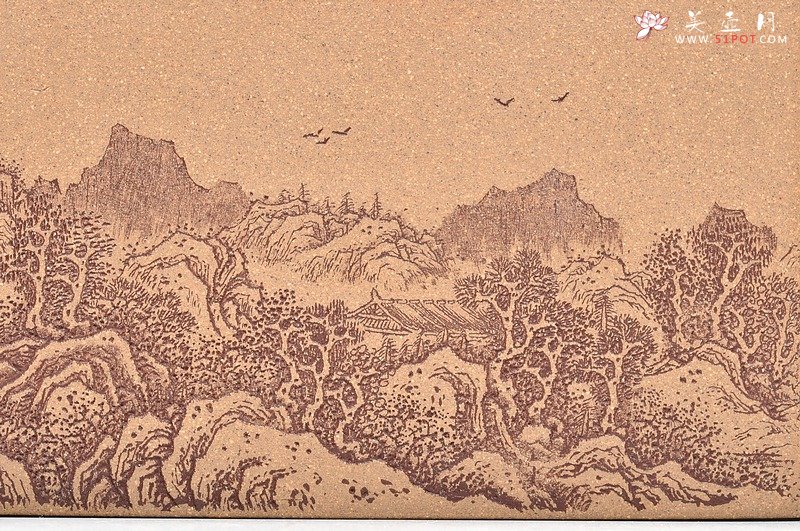 紫砂壶图片：李彦雄最新力作 八方水洗 通景山水 - 美壶网