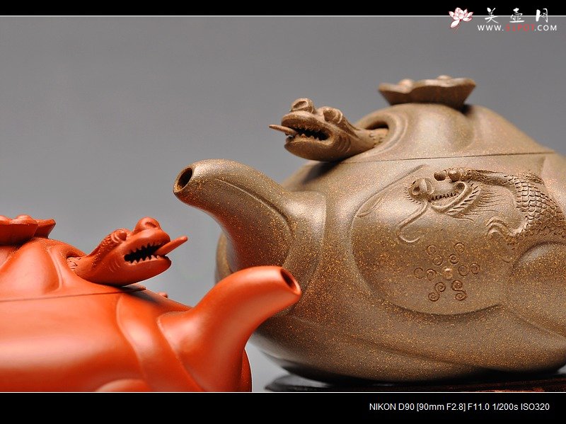 紫砂壶图片：美壶之双龙会 - 美壶网