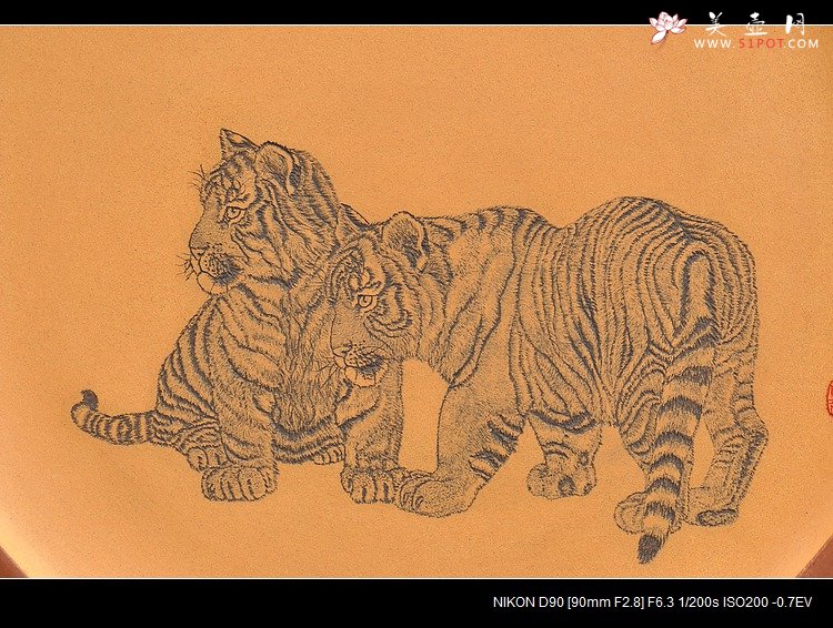 紫砂壶图片：2只老虎跑得快~ - 美壶网