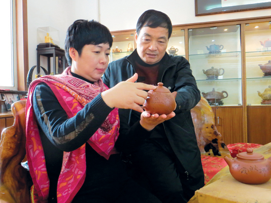 紫砂壶图片：与姐夫徐安碧大师探讨壶艺 - 美壶网