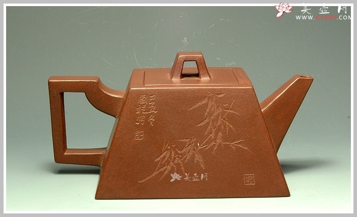 紫砂壶图片：全手升方 - 美壶网