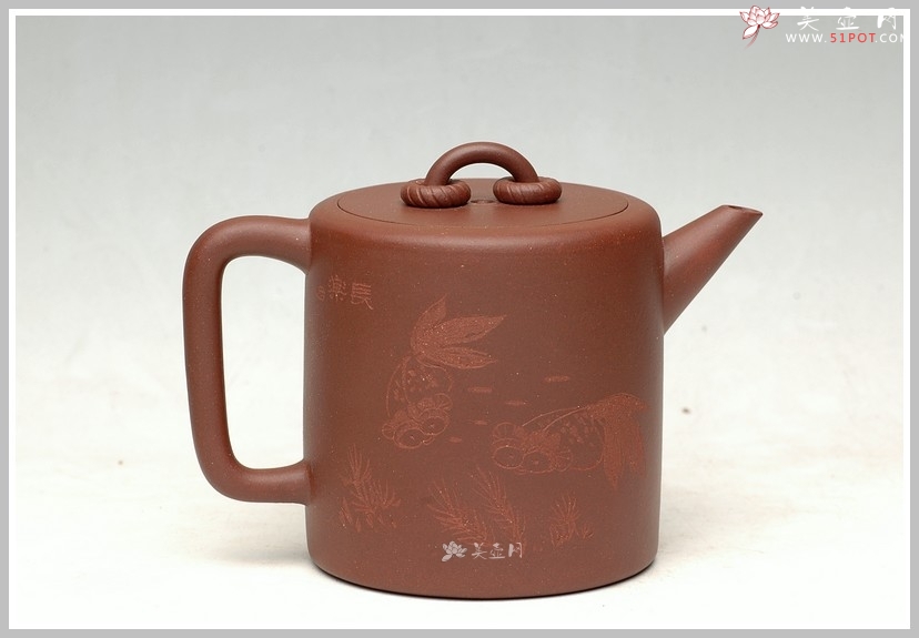 紫砂壶图片：全手剑流双圈 - 美壶网