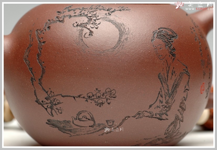 紫砂壶图片：文气十足 一粒珠 - 美壶网