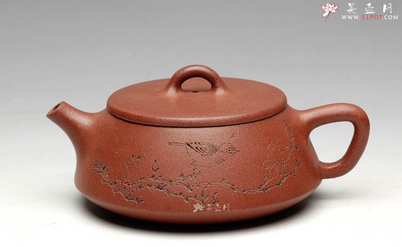 紫砂壶图片：桃花泥 实用佳器 石铫 - 美壶网