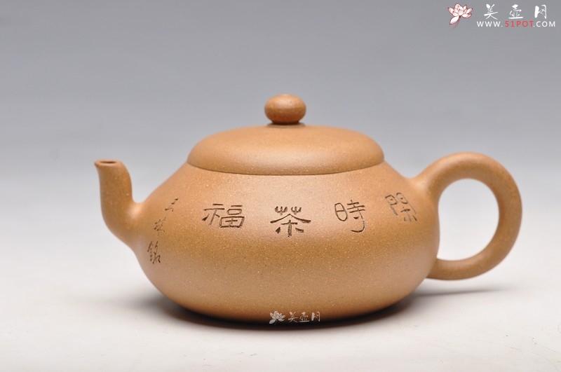 紫砂壶图片：邱玉林大师装饰 古拙之风 把玩 全手扁梨2 实用收藏 - 美壶网