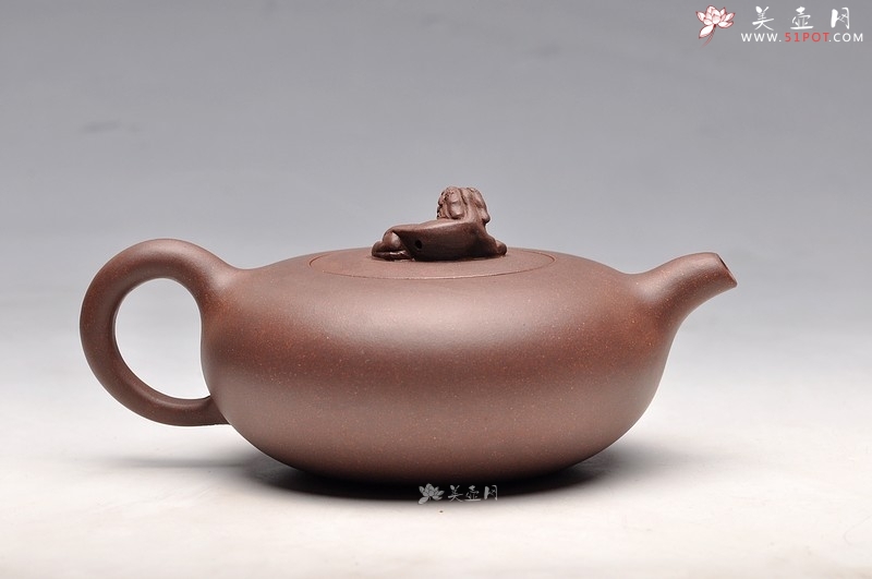 紫砂壶图片：紫泥 线条优美 实用之品  旺龙 - 美壶网