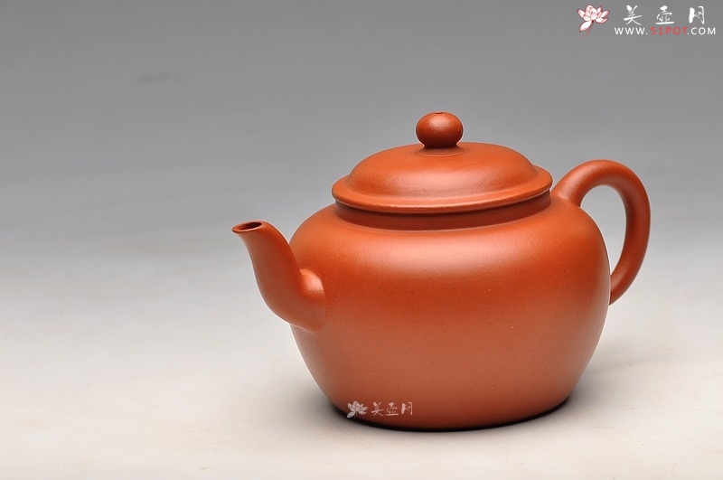 紫砂壶图片：简洁实用 敦实闲味 老朱泥 全手舒和 - 美壶网