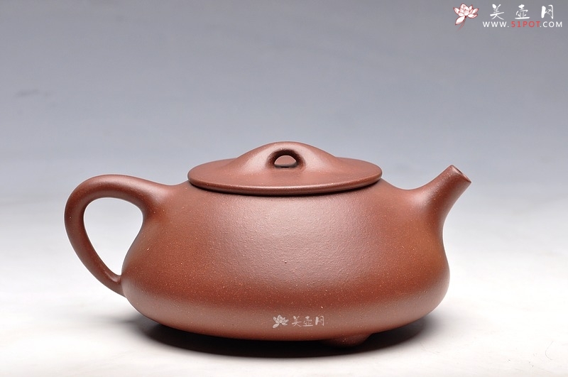 紫砂壶图片：饱满厚重 气质雅然 地槽青  全手工大满瓢 - 美壶网
