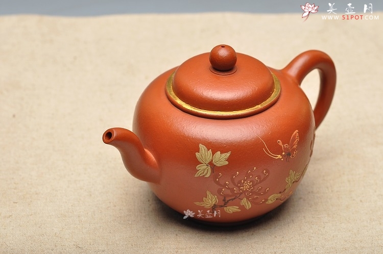 紫砂壶图片：老朱泥难得大品 全手摹古 圆润大方 全手宫灯 孤品 - 美壶网