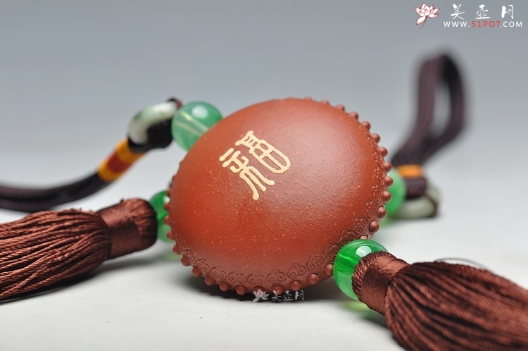 紫砂壶图片：美壶定制 泥绘紫砂车挂 把玩件 精致好玩 - 美壶网