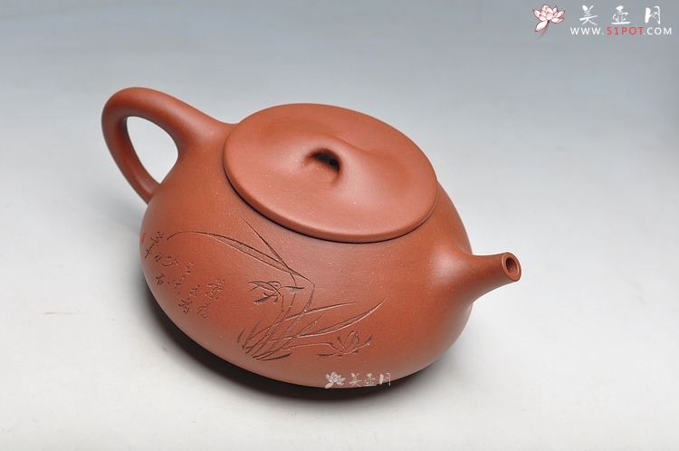 紫砂壶图片：张听刚装饰 全手满瓢 饱满大气 底料 - 美壶网