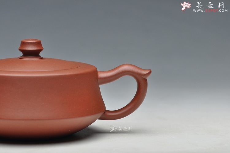 紫砂壶图片：口盖大 适合绿茶 青水泥 柱础 - 美壶网