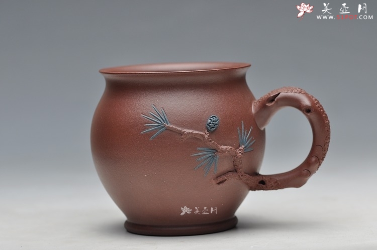 紫砂壶图片：特色主人杯 葡萄 樱桃 松 竹 - 美壶网