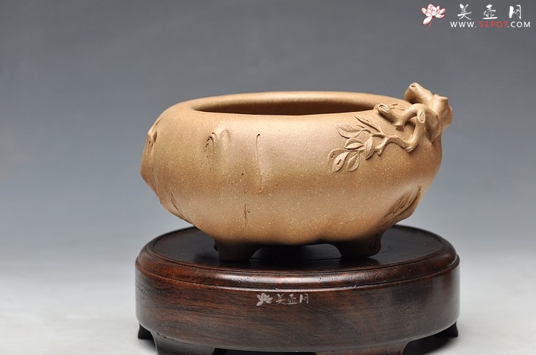 紫砂壶图片：全手文房水洗 香炉 雅趣十足 本绿 - 美壶网