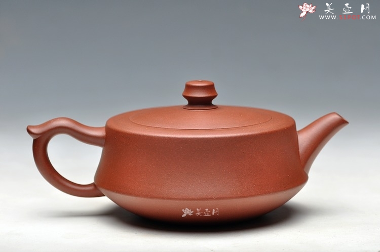 紫砂壶图片：口盖大 适合绿茶 青水泥 柱础 - 美壶网
