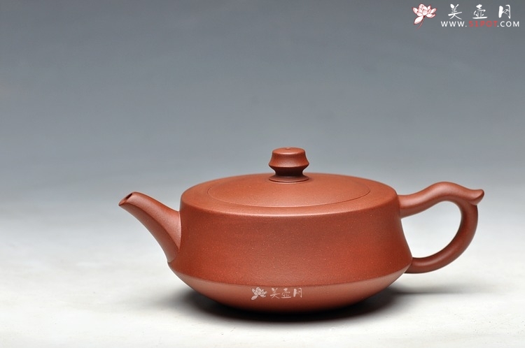 紫砂壶图片：口盖大 适合绿茶 青水泥 柱础 - 美壶网