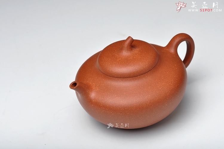 紫砂壶图片：饱满可人 实用 全手玉梨 桂花砂料 - 美壶网