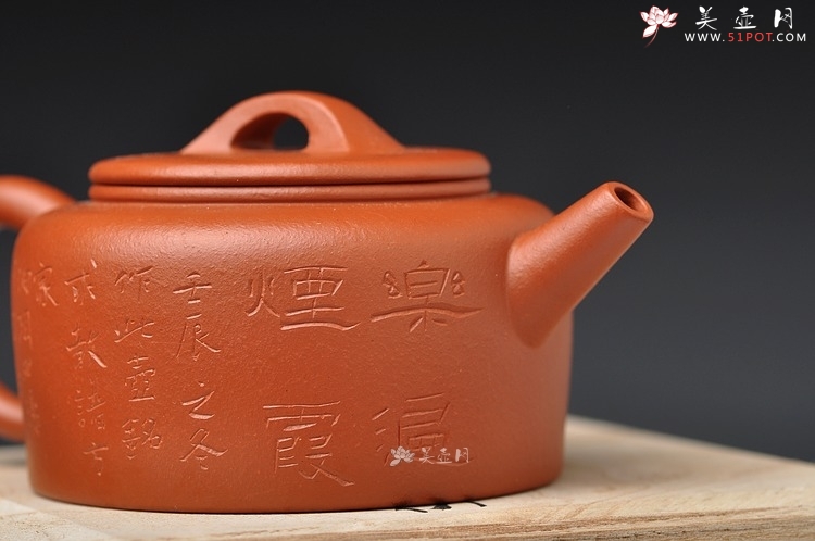 紫砂壶图片：古韵悠悠 全手汉瓦 文气十足 - 美壶网