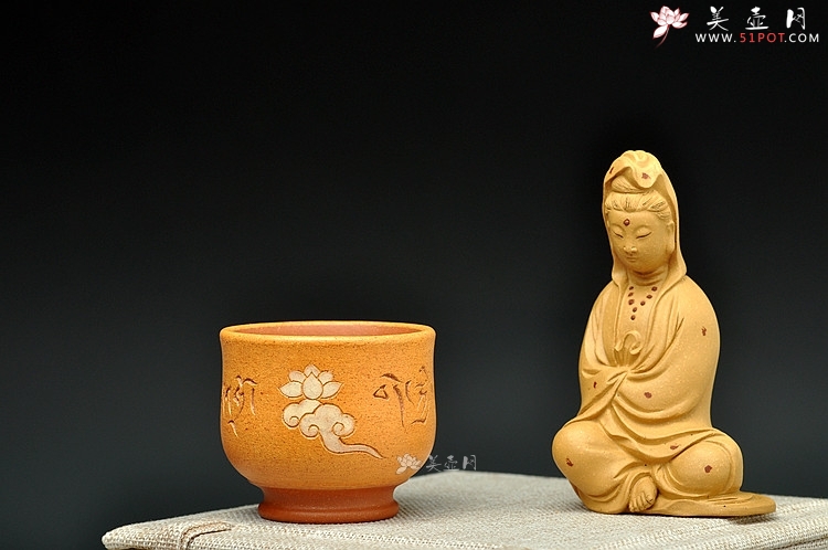 紫砂壶图片：石丁品  敦煌杯 藏语‘平安吉祥’ 端庄富贵 - 美壶网