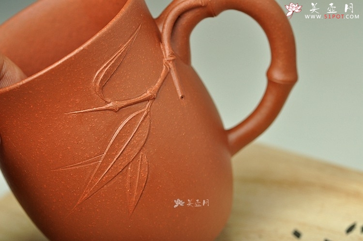 紫砂壶图片：一对竹节杯 和美清风 - 美壶网
