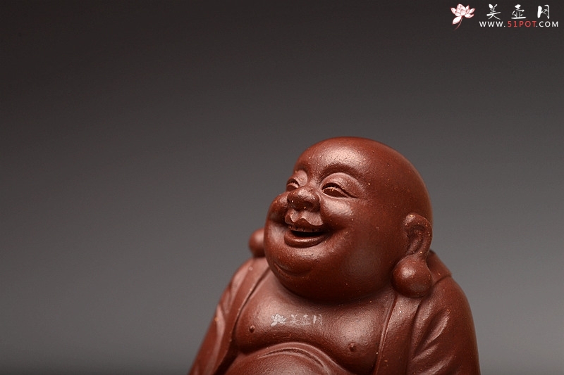 紫砂壶图片：开心小弥勒 表情细腻 栩栩如生~ - 美壶网