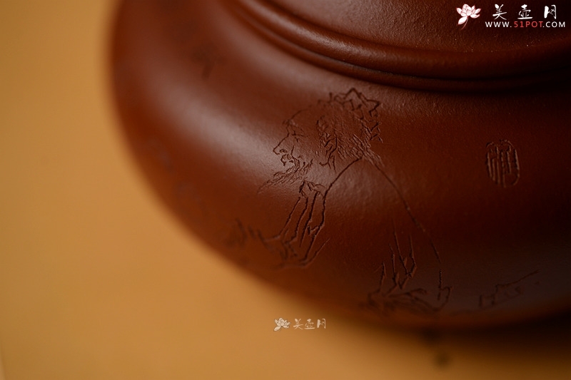紫砂壶图片：饮者寿 传统 仿古 范曾之味~ - 美壶网