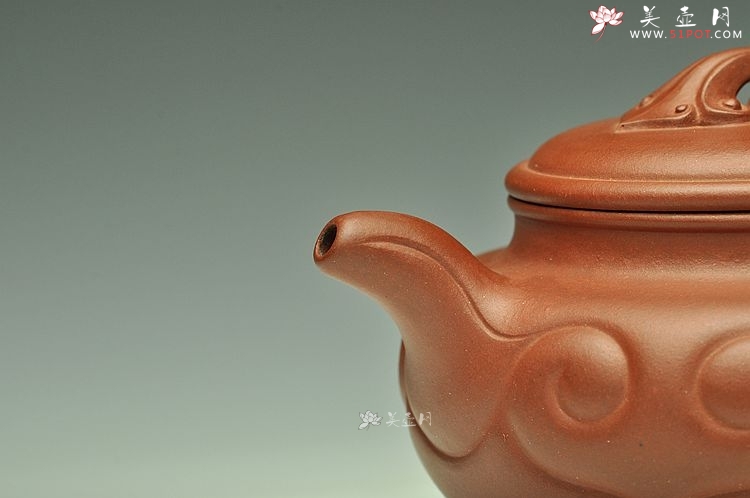 紫砂壶图片：线条流畅 精工 红皮龙称心如意 壶中贵妃 - 美壶网