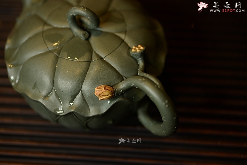 紫砂壶图片：习习清风 莲莲动情o(∩_∩)o  荷叶清风 孙伟强张新亚新品 夏雨荷 - 美壶网