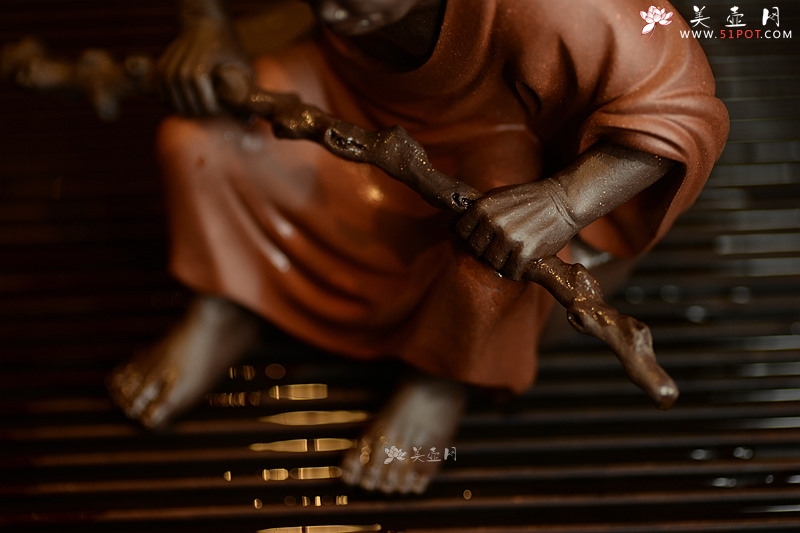 紫砂壶图片：历时两年创作~王健之作十八罗汉之持杖罗汉和长眉罗汉~ - 美壶网