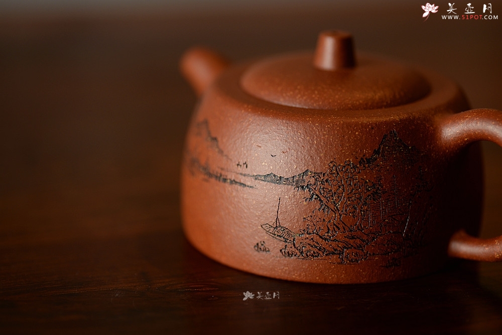 紫砂壶图片：油润降坡泥 山水清味~ 曼生井栏 - 美壶网